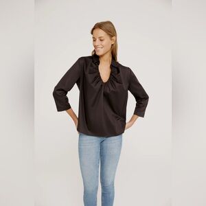 NWT Harshman Nerello Blouse, Black, Size XS, Retail $196.00